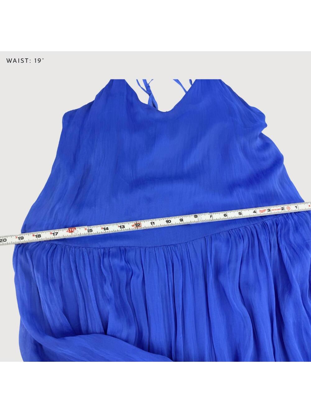 FRNCH Paris Silk Blend Tiered Maxi Dress M - Picture 8 of 9